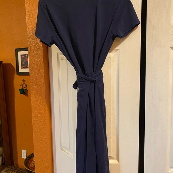 Pact organic cotton wrap dress —navy - Picture 4 of 4